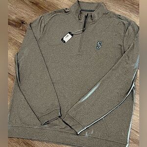 NWT Johnnie-O XL Seattle Mariners MLB Baseball Stretch Quarter 1/4 Zip Sweater